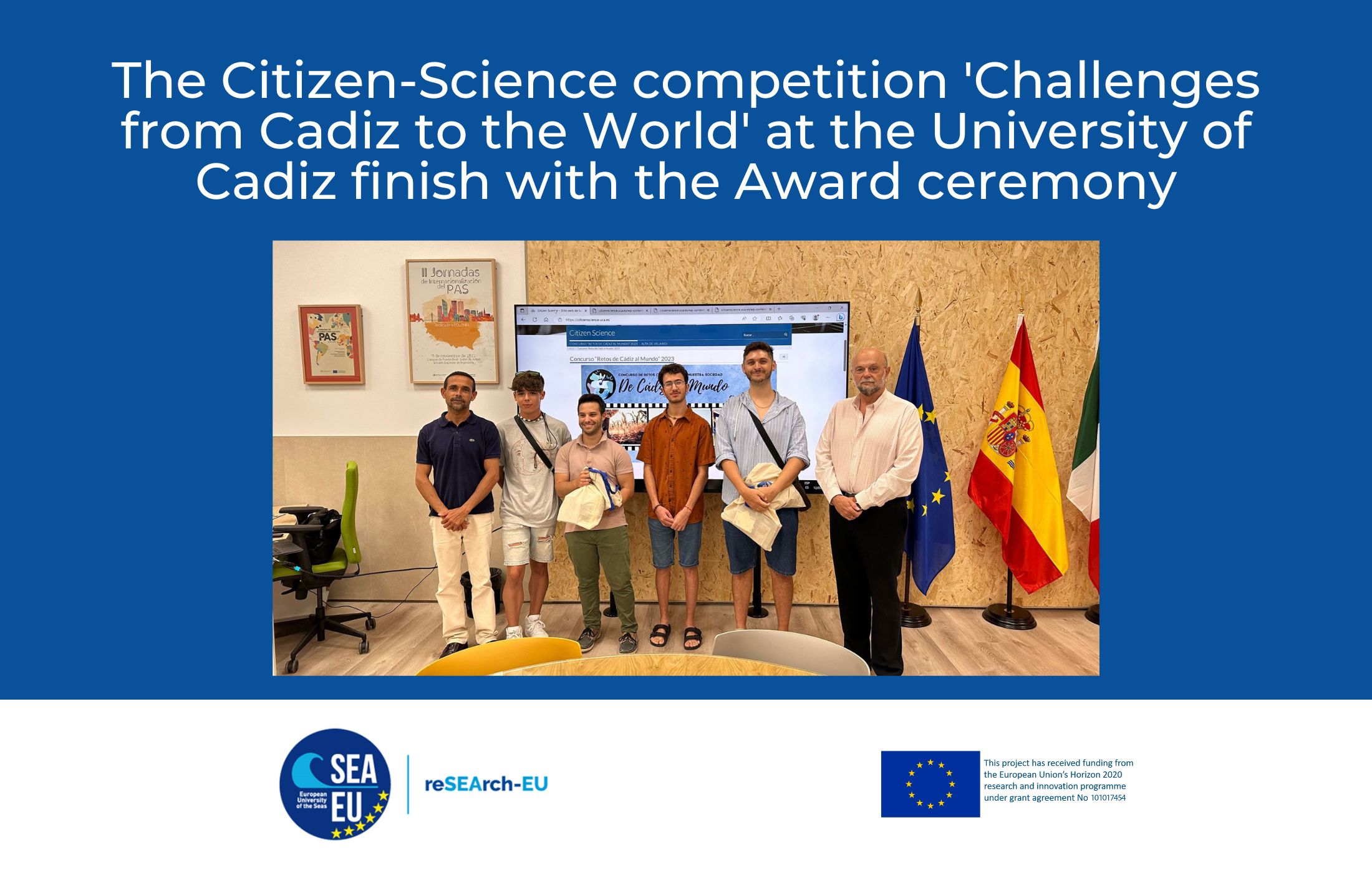 The Citizen-Science competition 'Challenges from Cadiz to the World' at the University of Cadiz finish with the Award ceremony